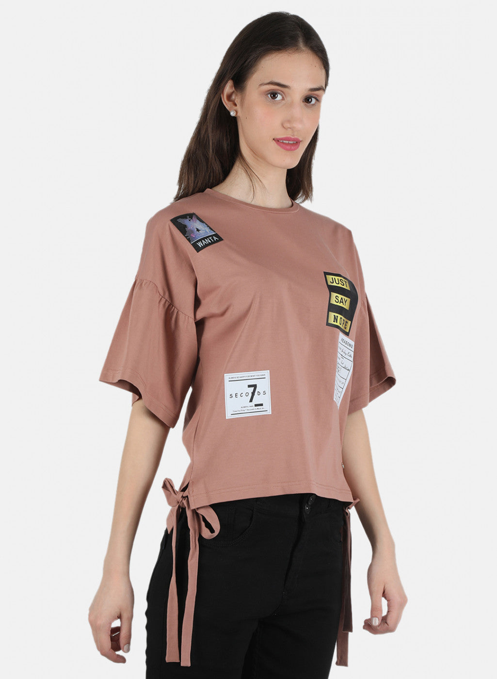 Women Brown Printed Top