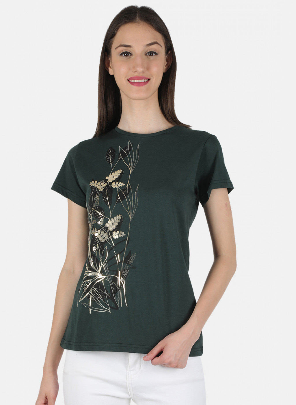 Women Green Printed Top