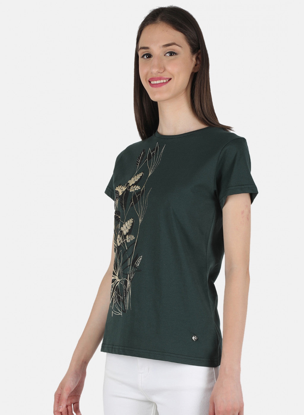 Women Green Printed Top