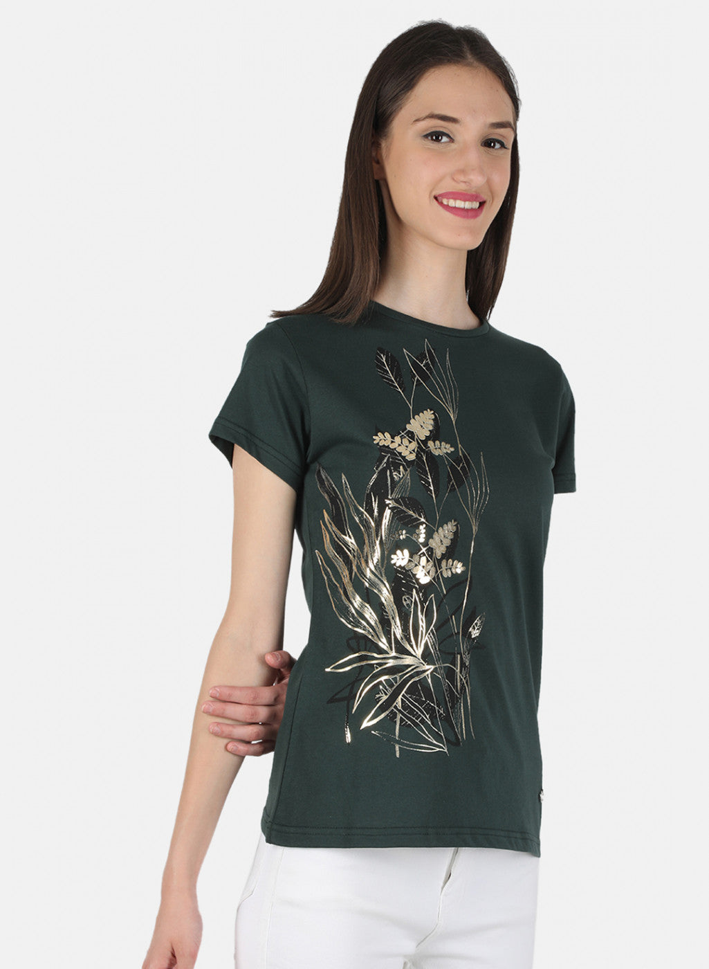 Women Green Printed Top