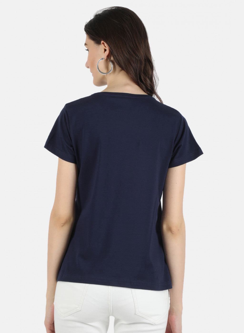 Women Navy Blue Printed Top