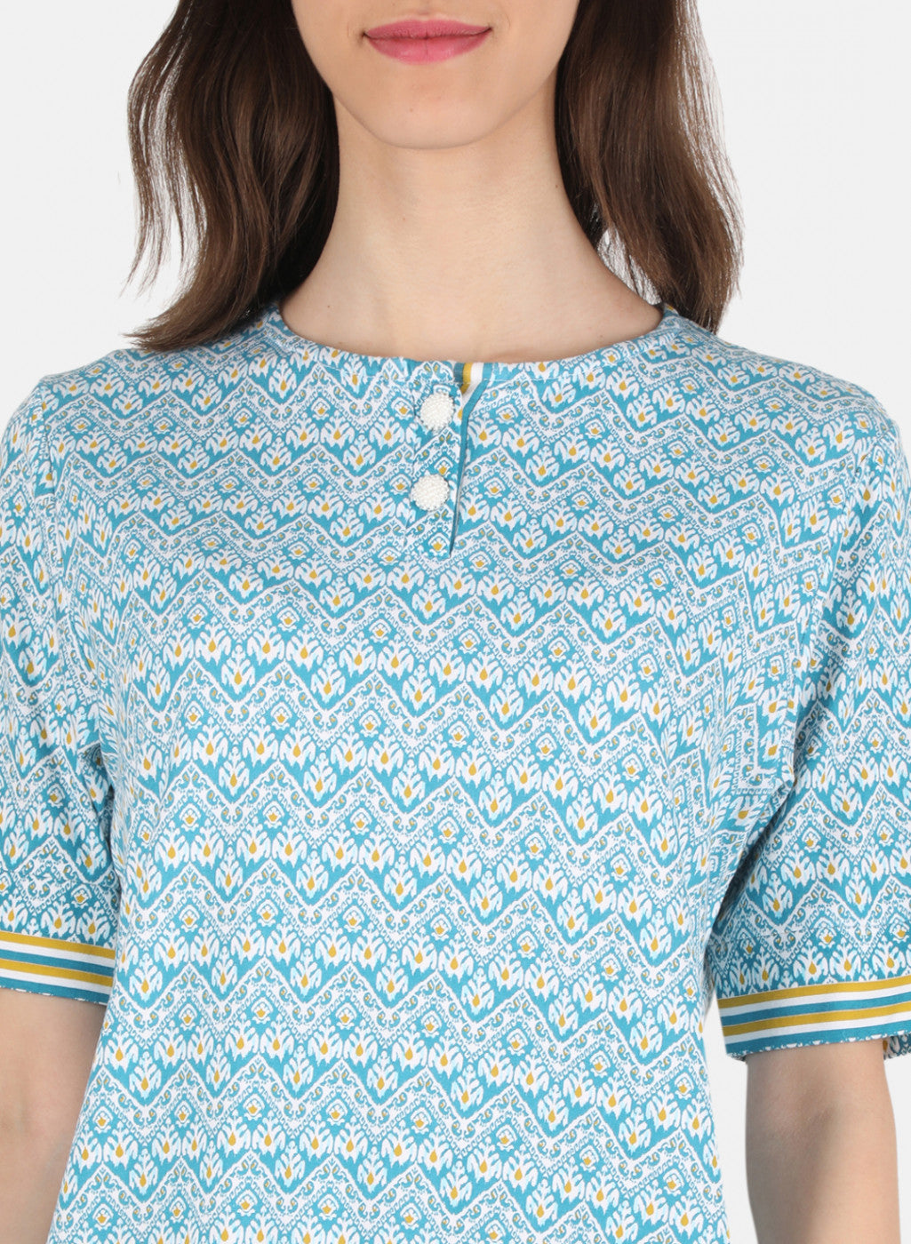 Women Blue Printed Top