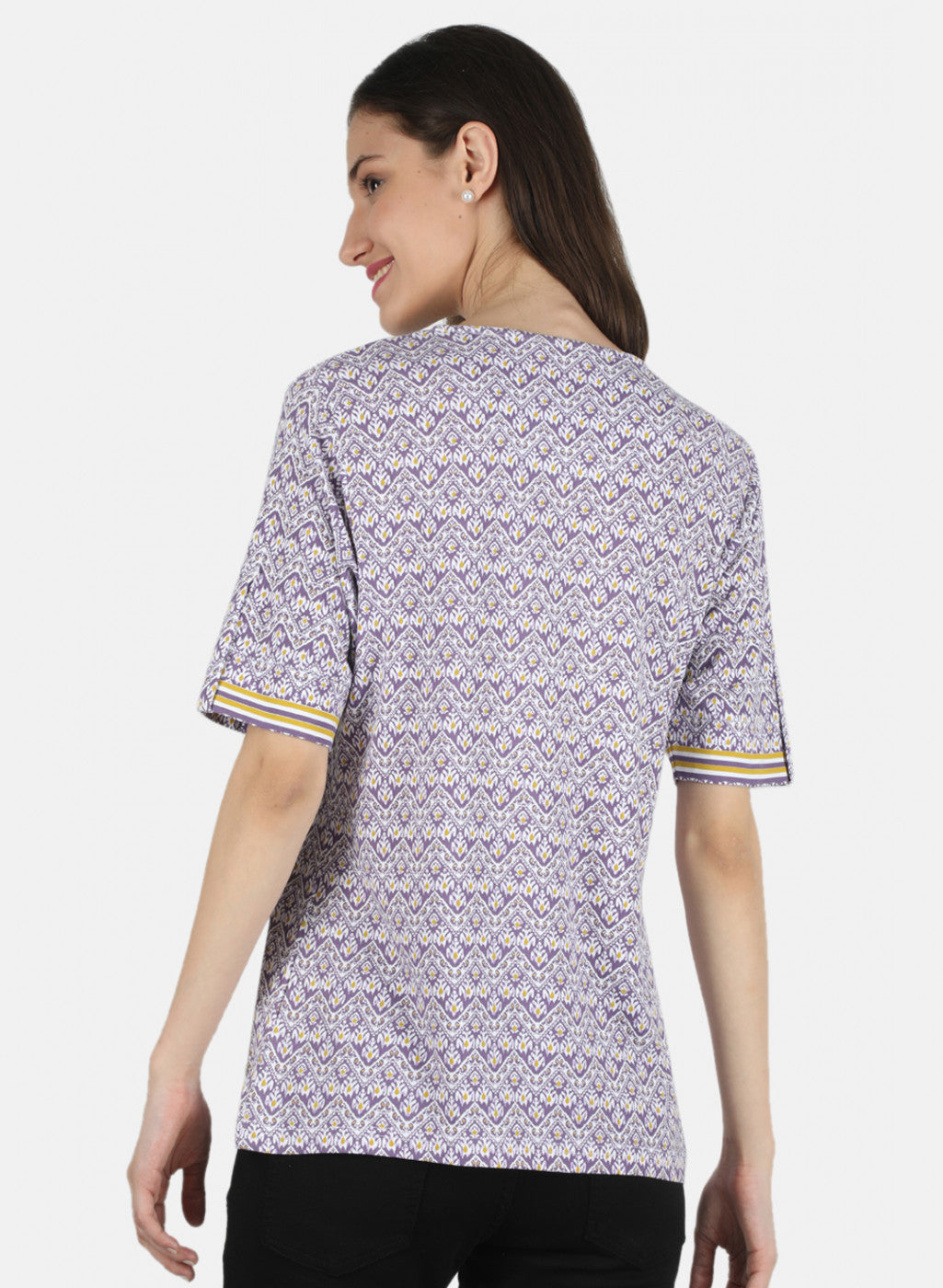 Women Purple Printed Top