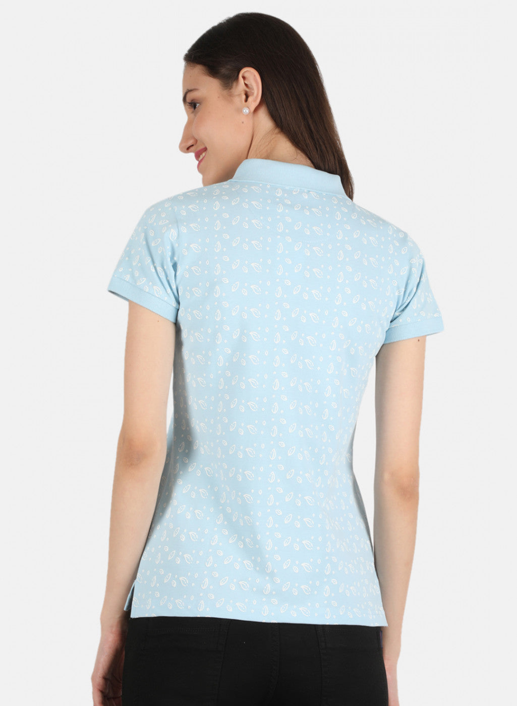 Women Blue Printed T-Shirt