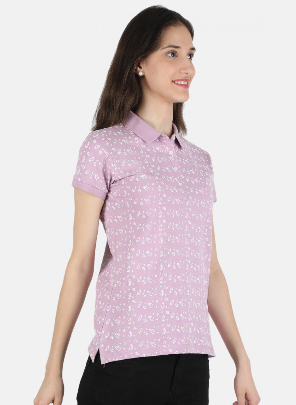 Women Purple Printed T-Shirt