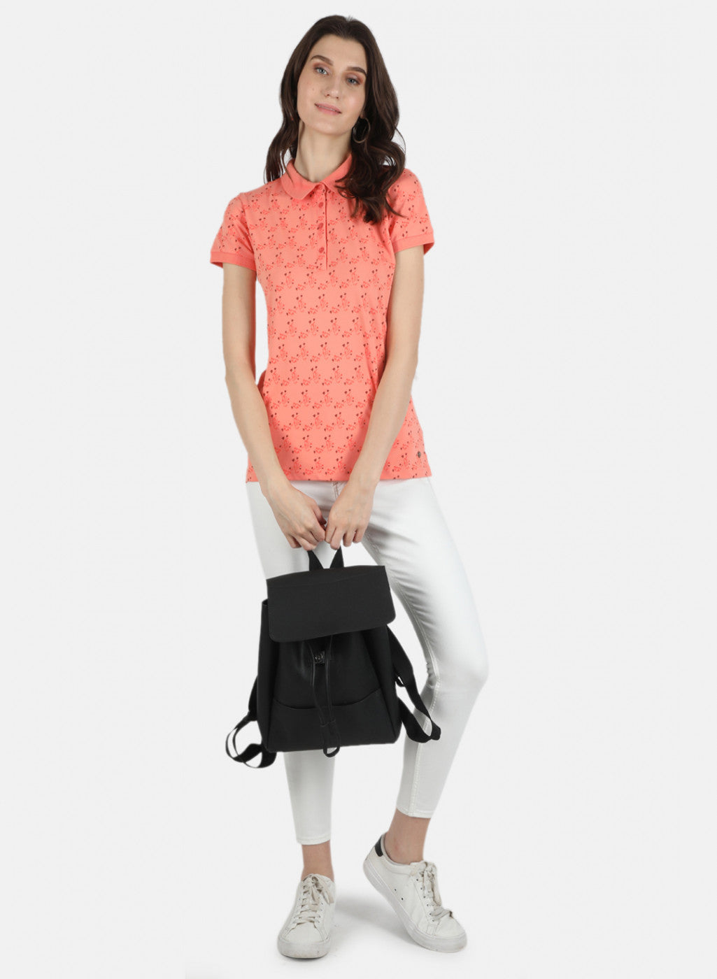 Women Peach Printed T-Shirt