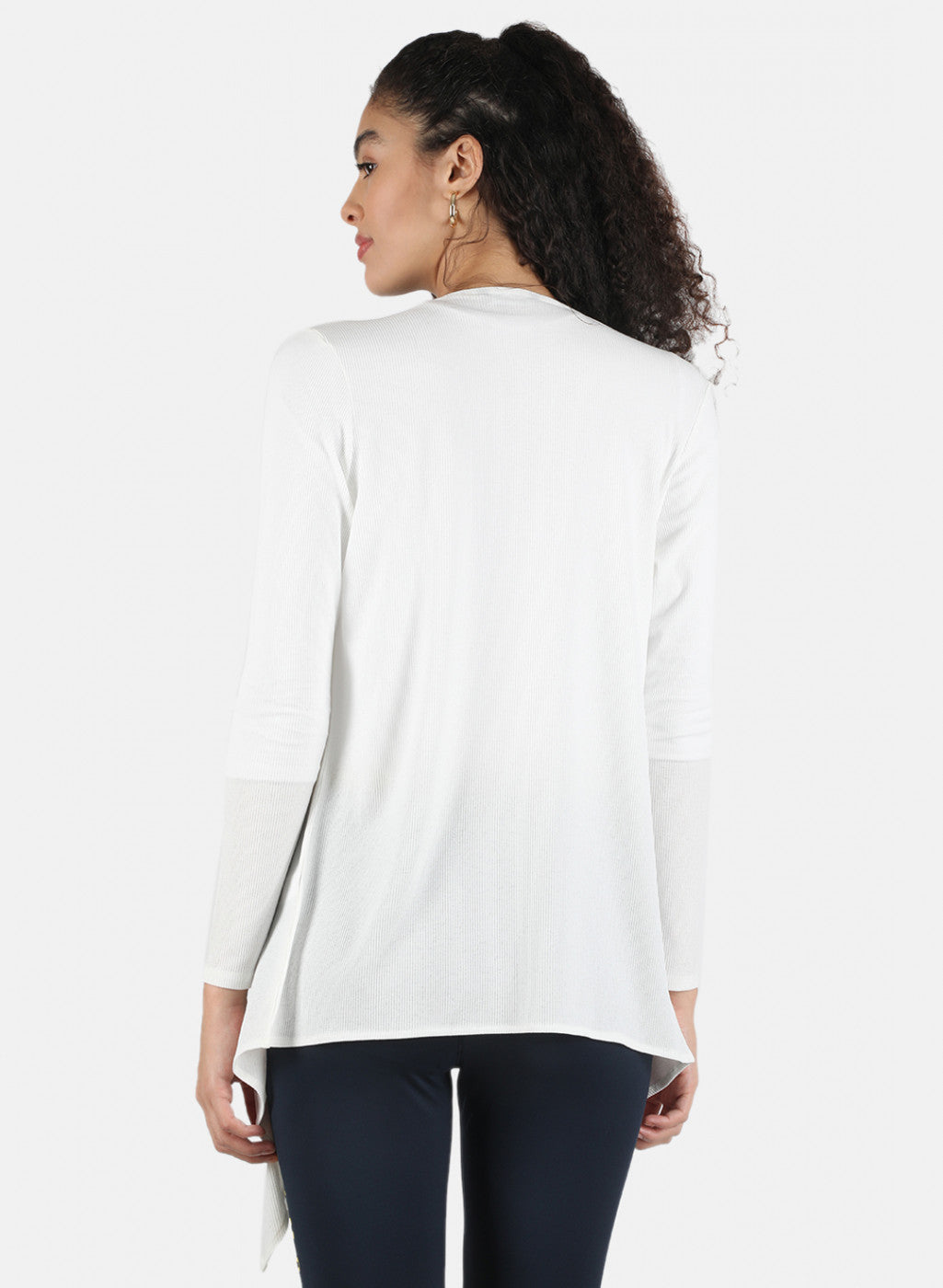 Women Off White Plain Shrug