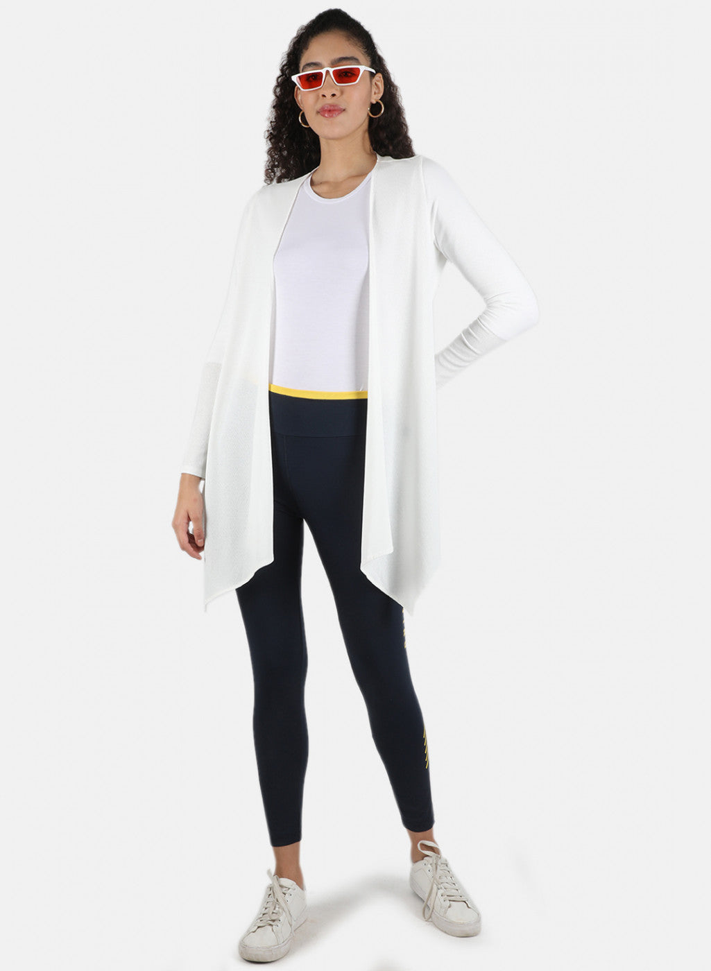 Women Off White Plain Shrug