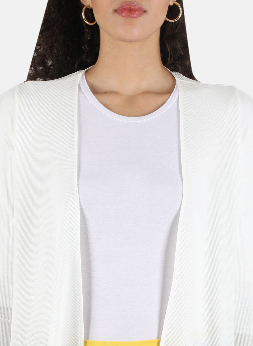 Women Off White Plain Shrug