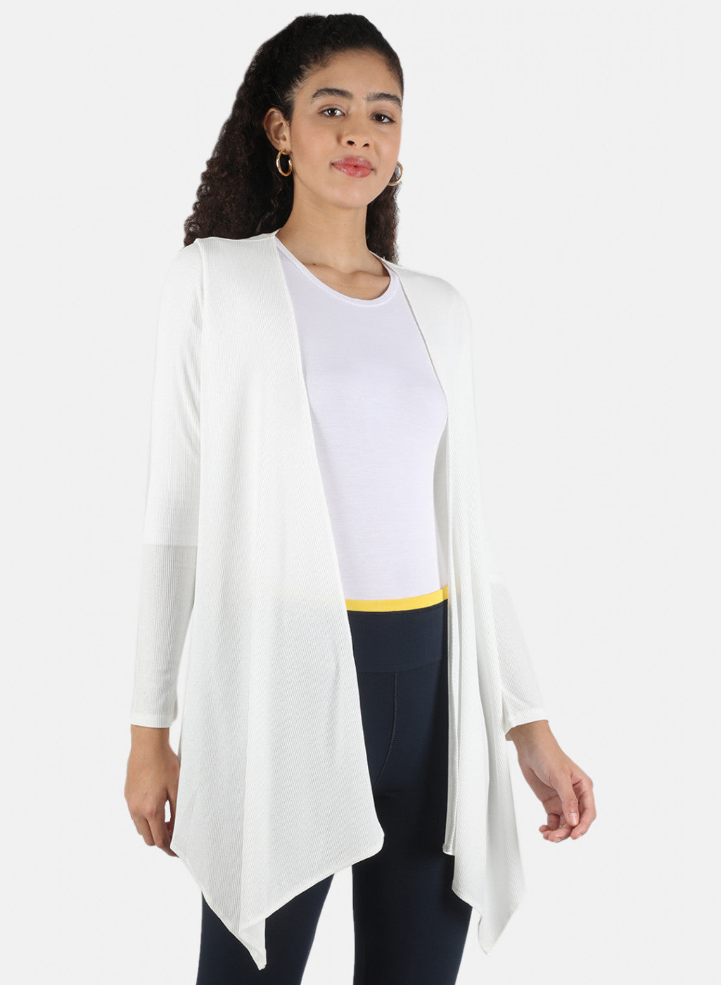 Women Off White Plain Shrug