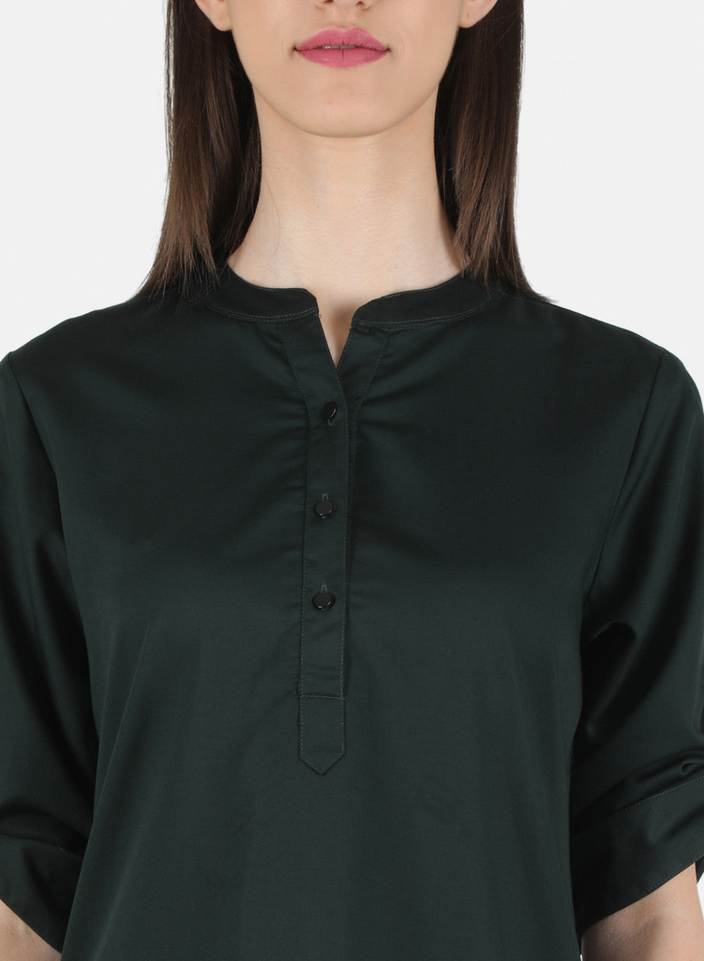 Women Green Plain Top