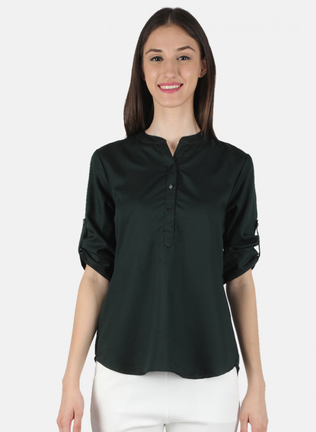 Women Black Plain Top