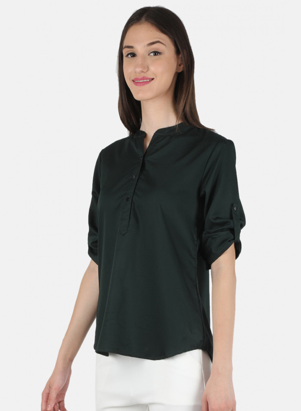 Women Black Plain Top