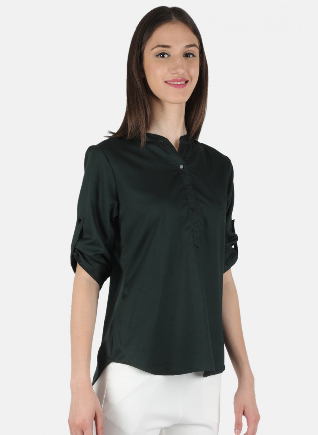 Women Black Plain Top