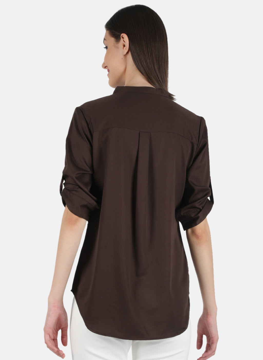 Women Brown Plain Top