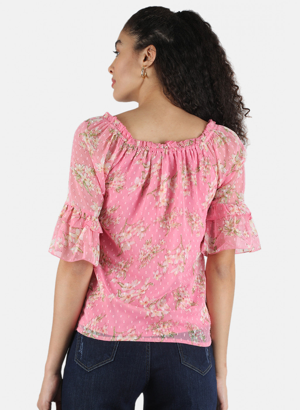 Women Pink Printed Top