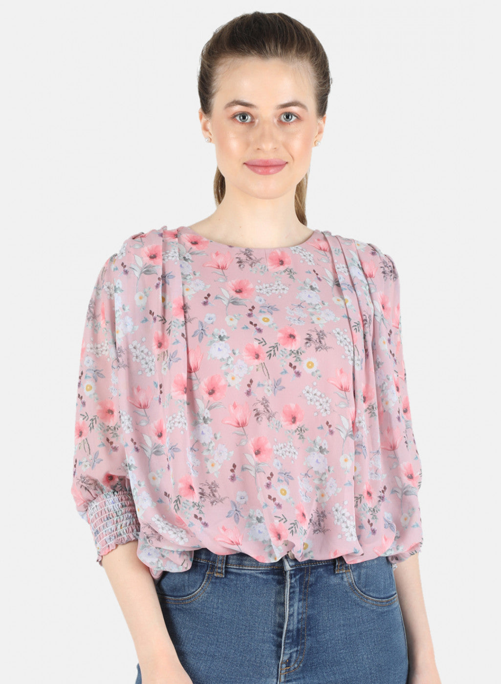 Women Pink Printed Top