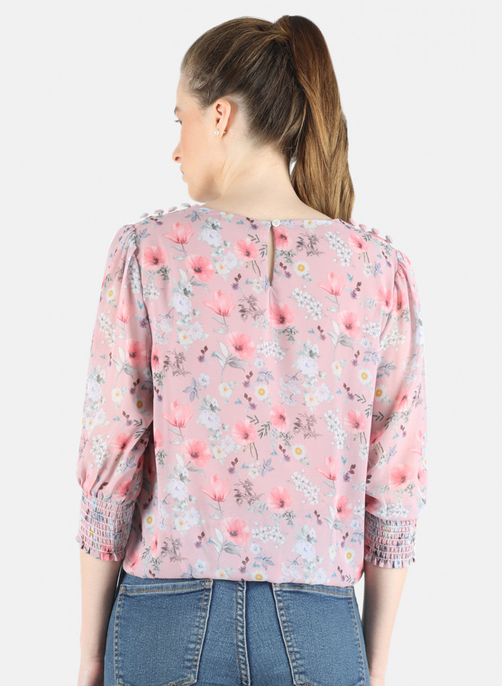 Women Pink Printed Top