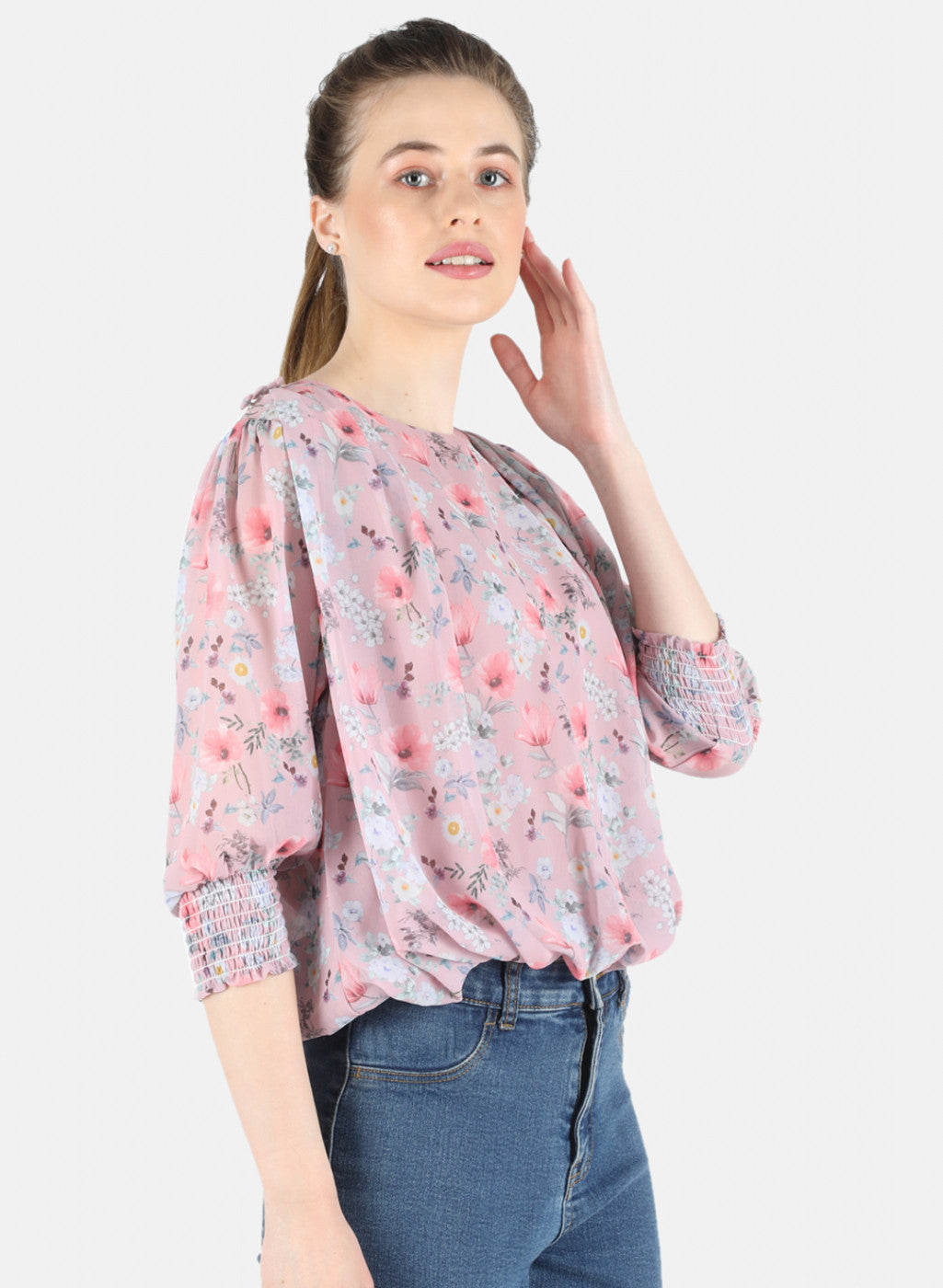 Women Pink Printed Top