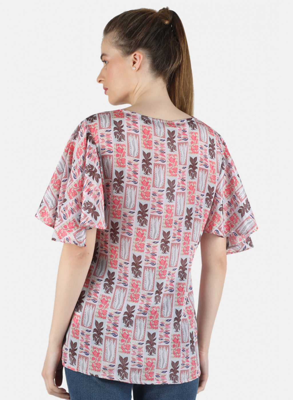 Women Peach Printed Top