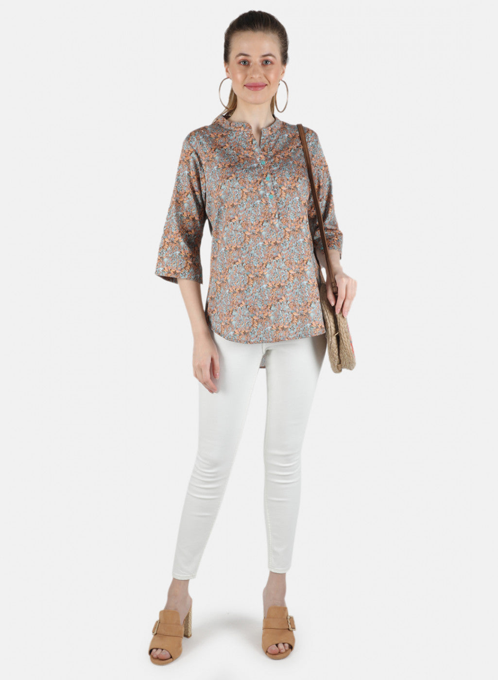 Women Brown Printed Top