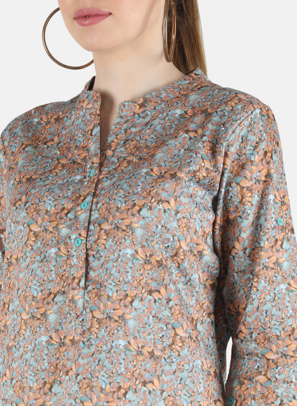 Women Brown Printed Top