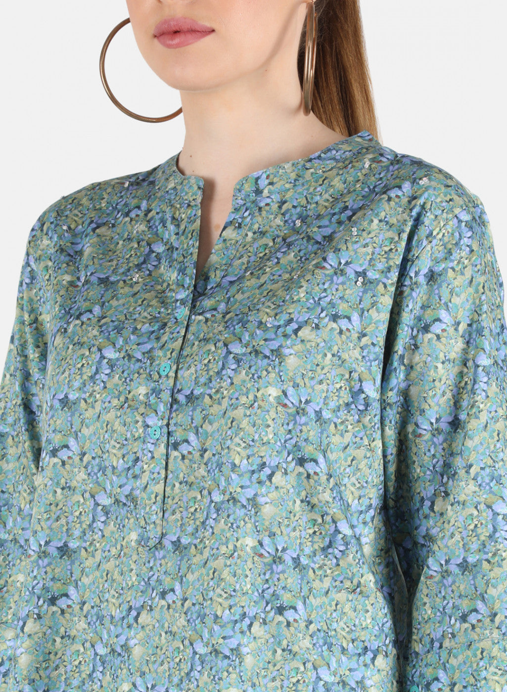 Women Green Printed Top