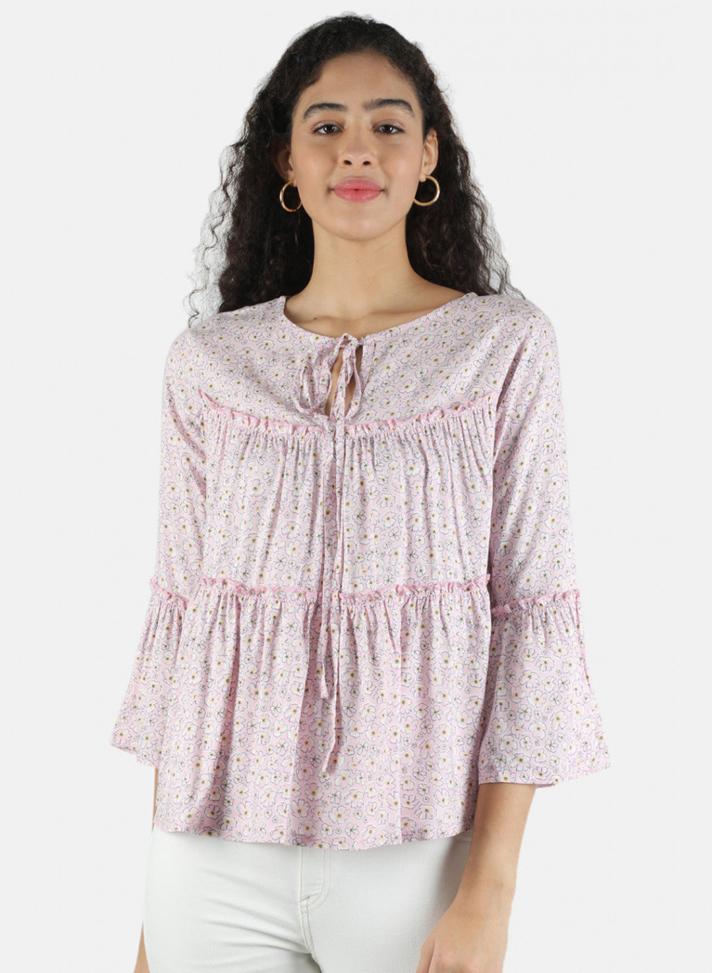 Women Pink Printed Top