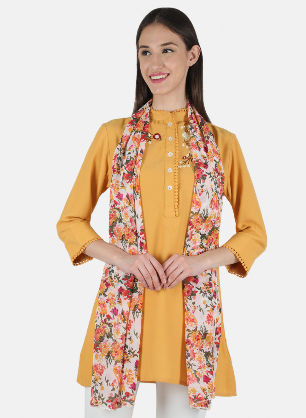 Women Yellow Plain Top