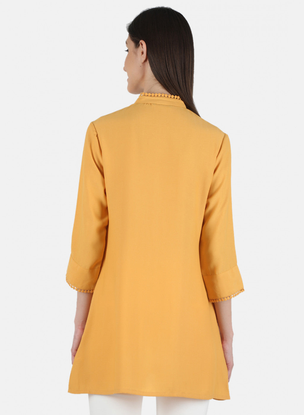 Women Yellow Plain Top