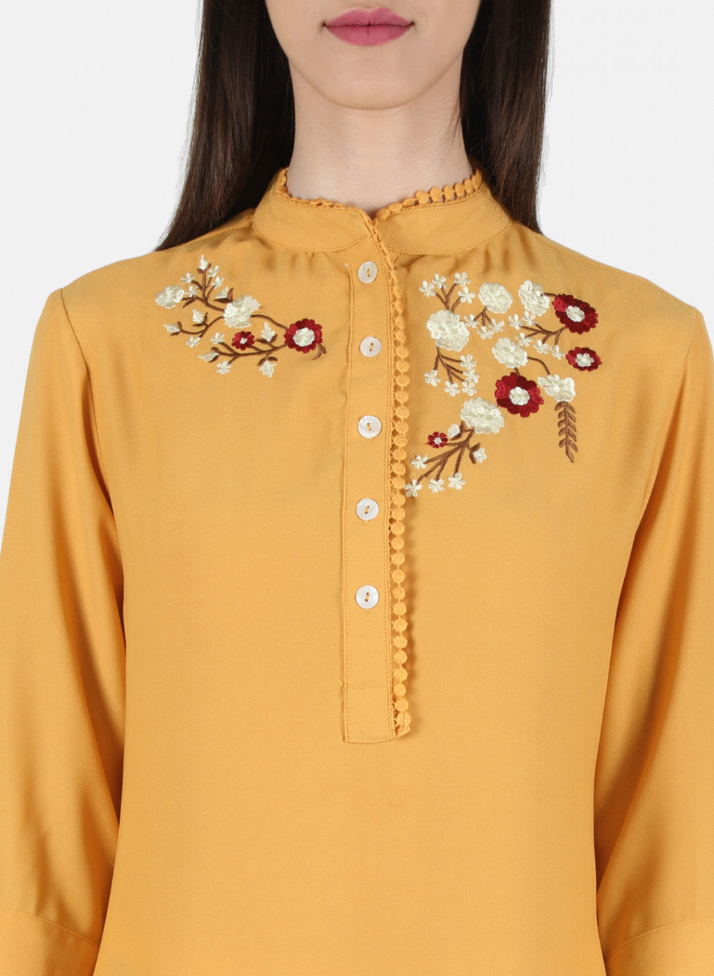 Women Yellow Plain Top