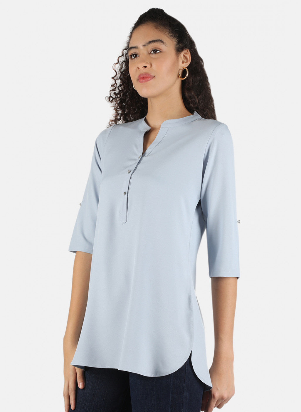 Women Grey Plain Top