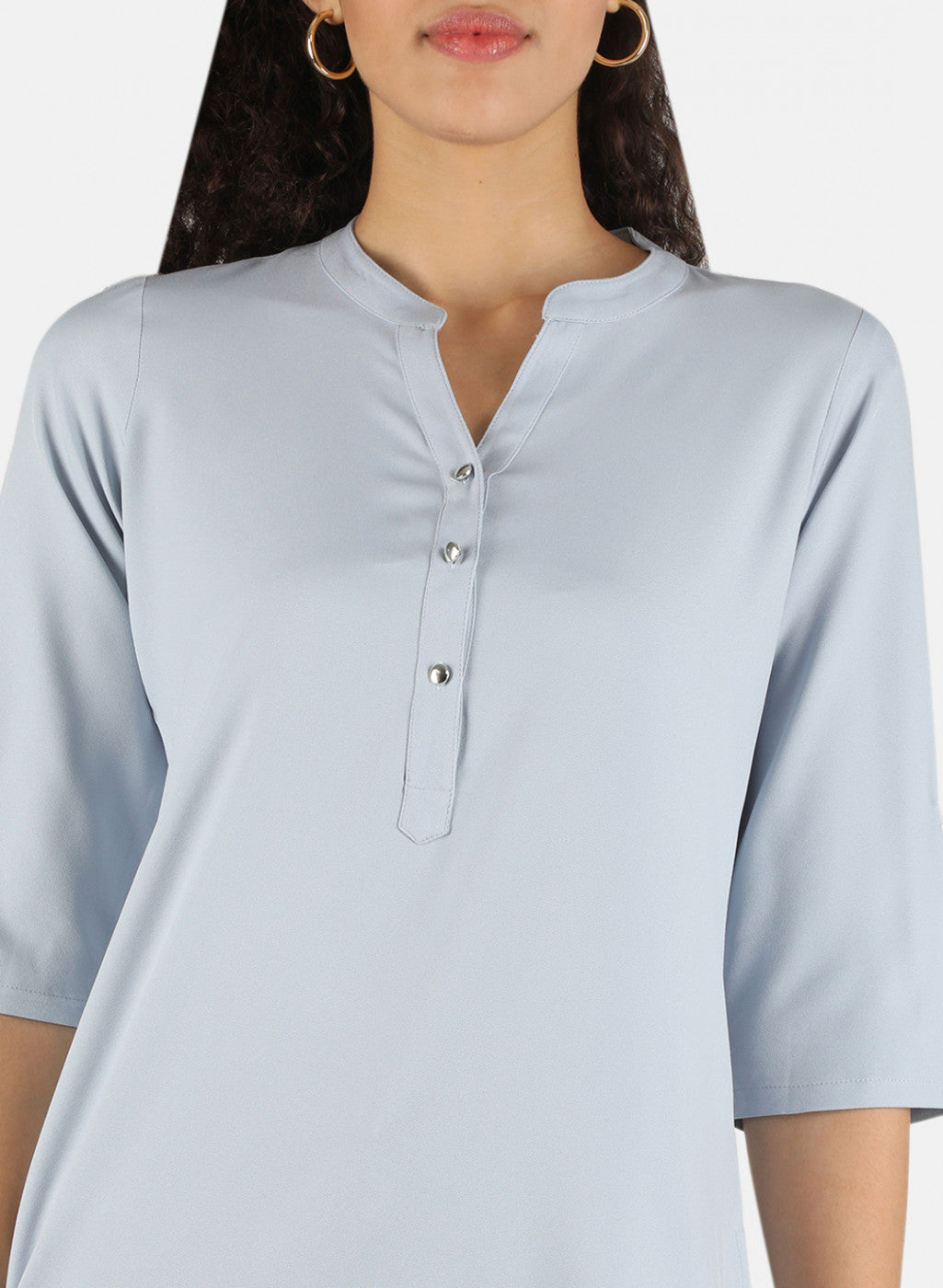 Women Grey Plain Top