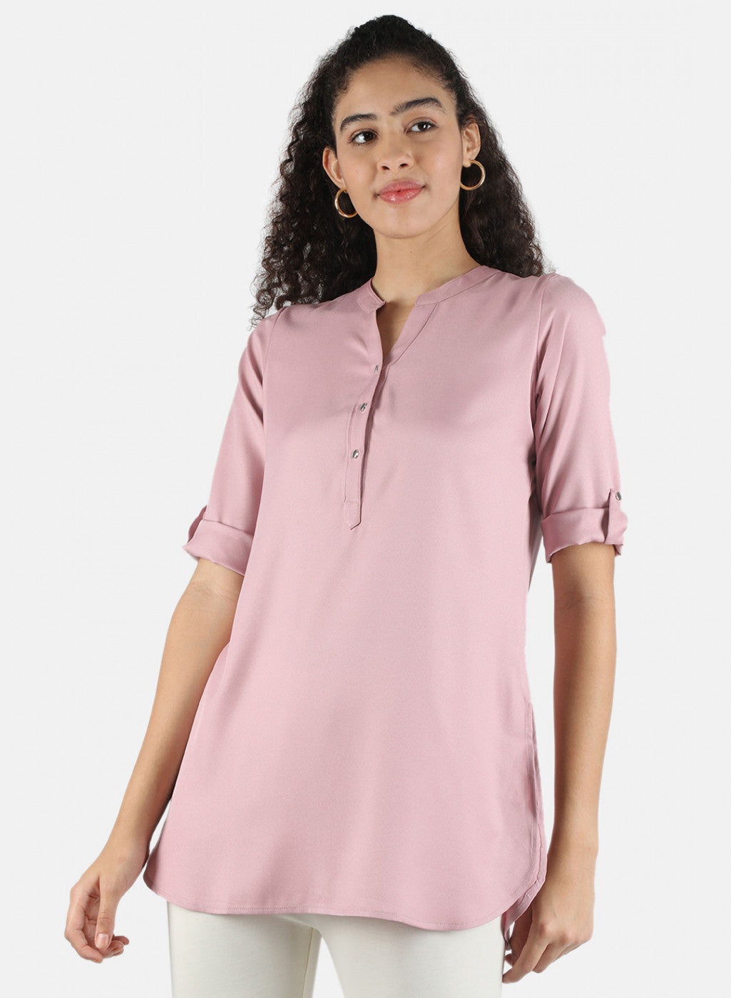 Women Pink Plain Top