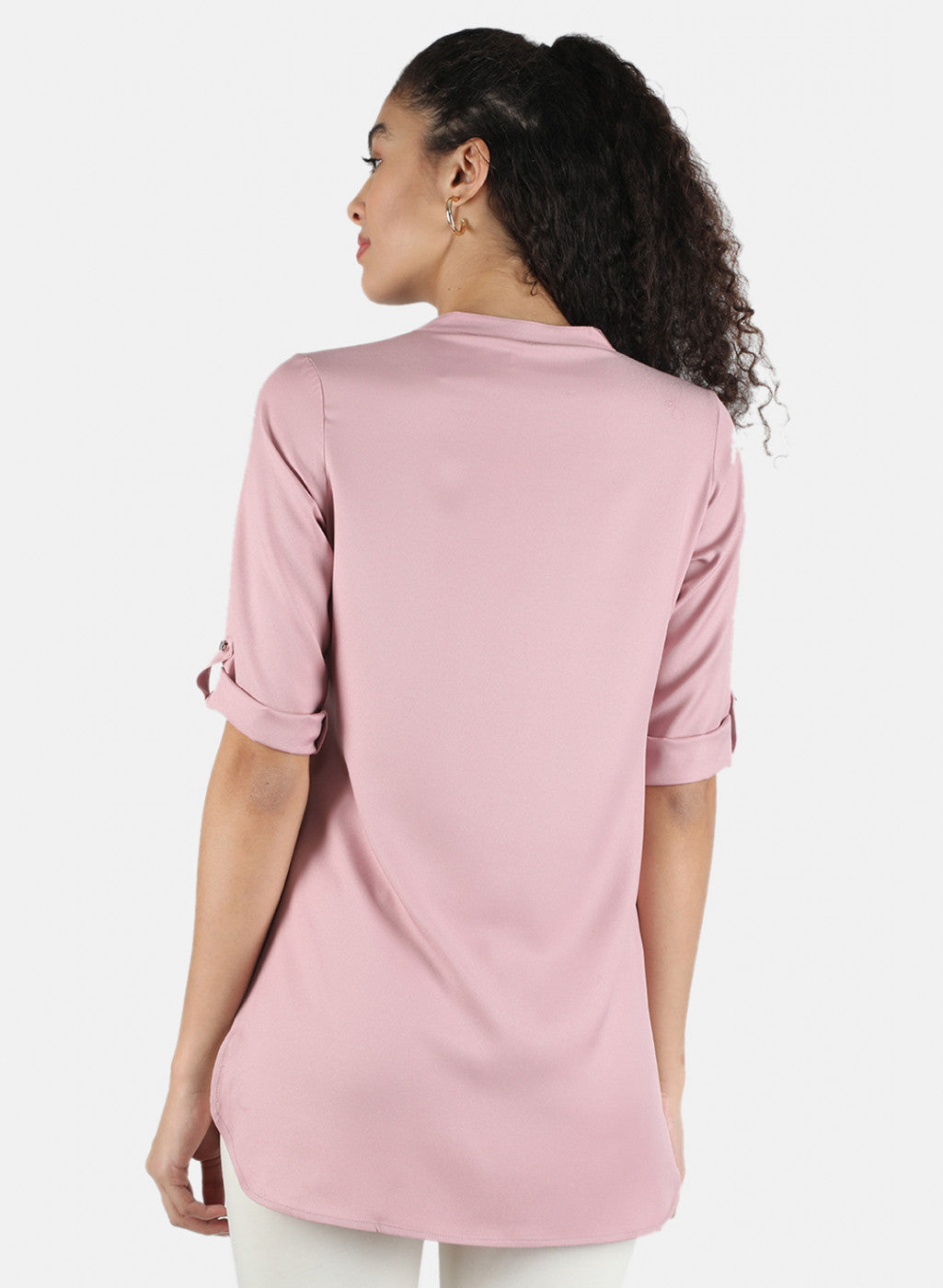 Women Pink Plain Top