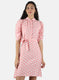 Women Pink Printed Dress