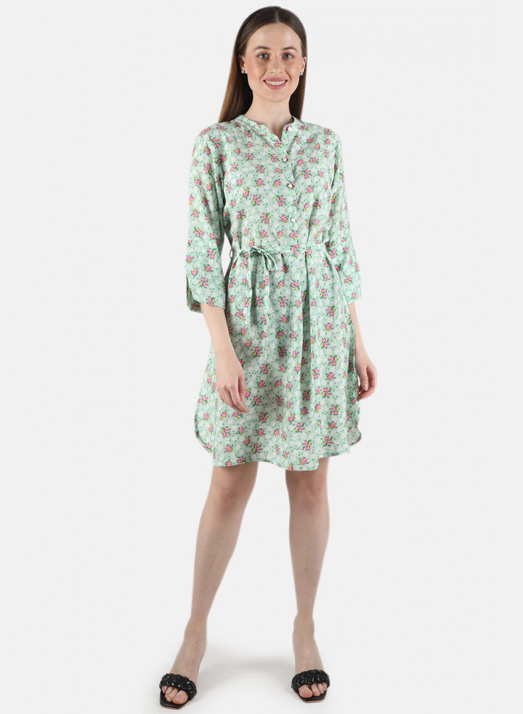 Women Green Printed Dress