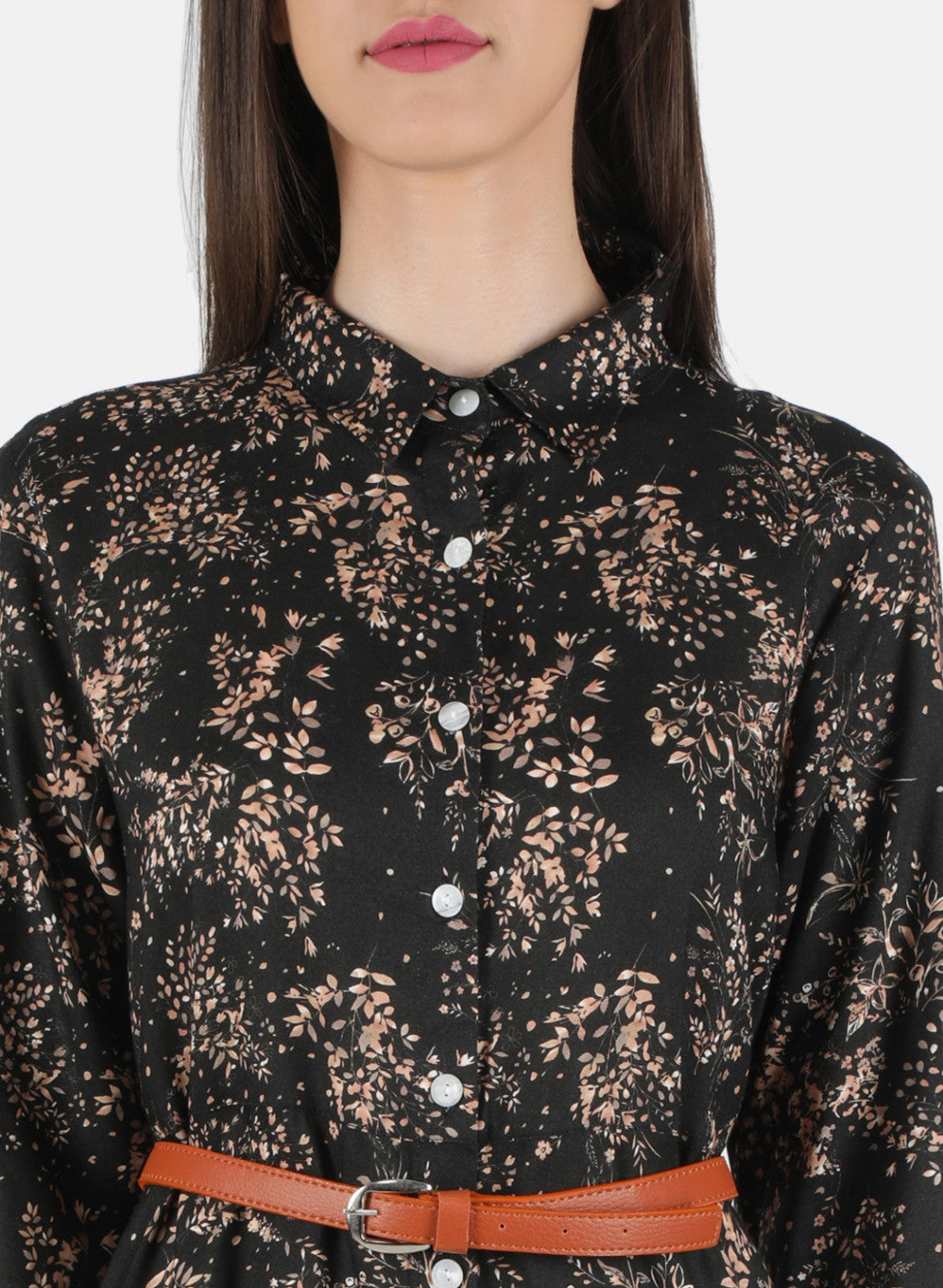 Women Black Printed Tunic