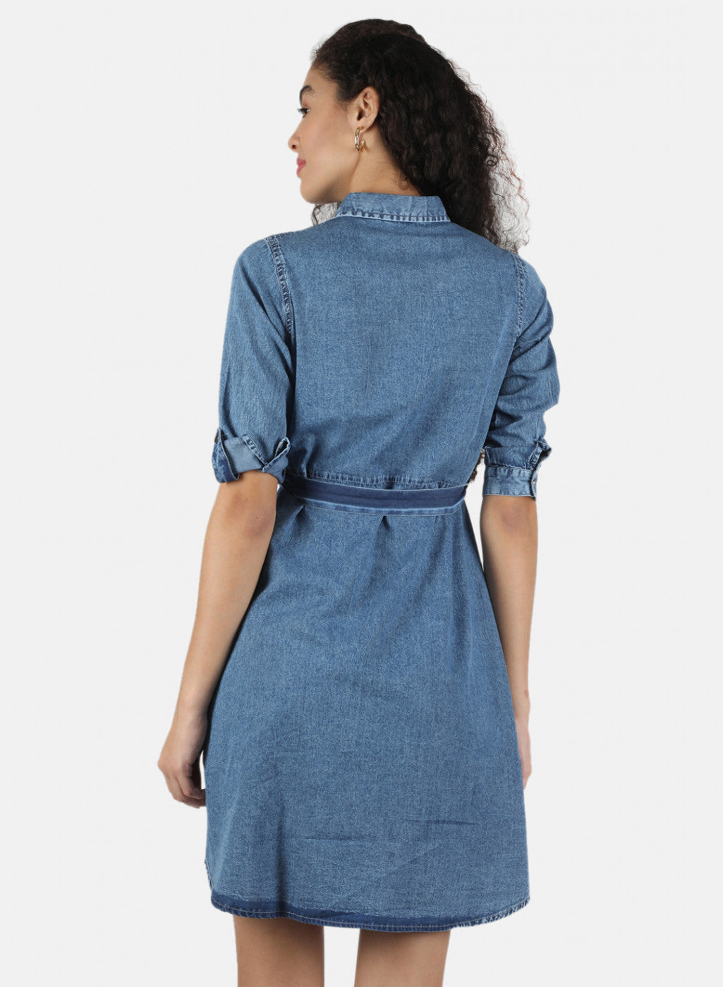 Women Blue Plain Tunic