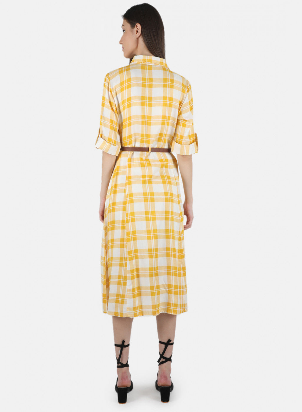 Women Yellow Printed Dress