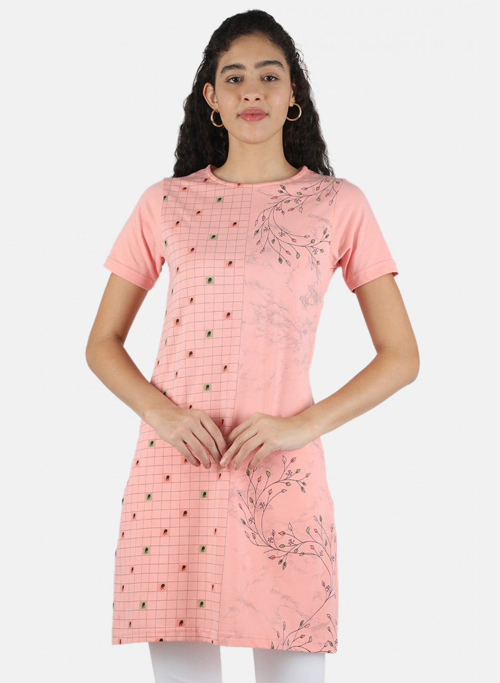 Women Peach Printed Top