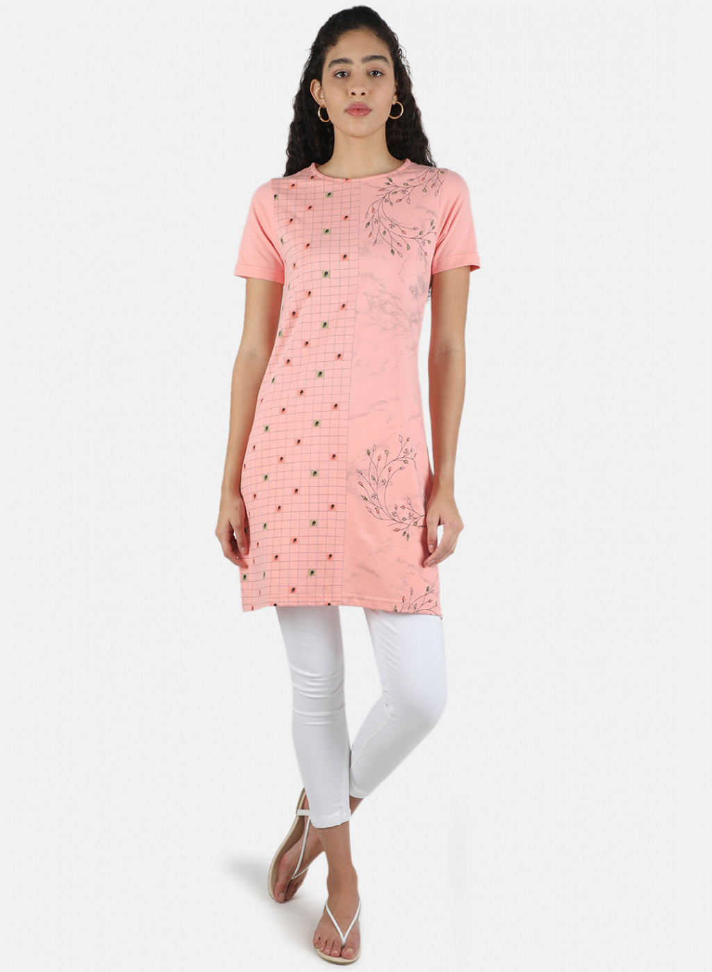 Women Peach Printed Top