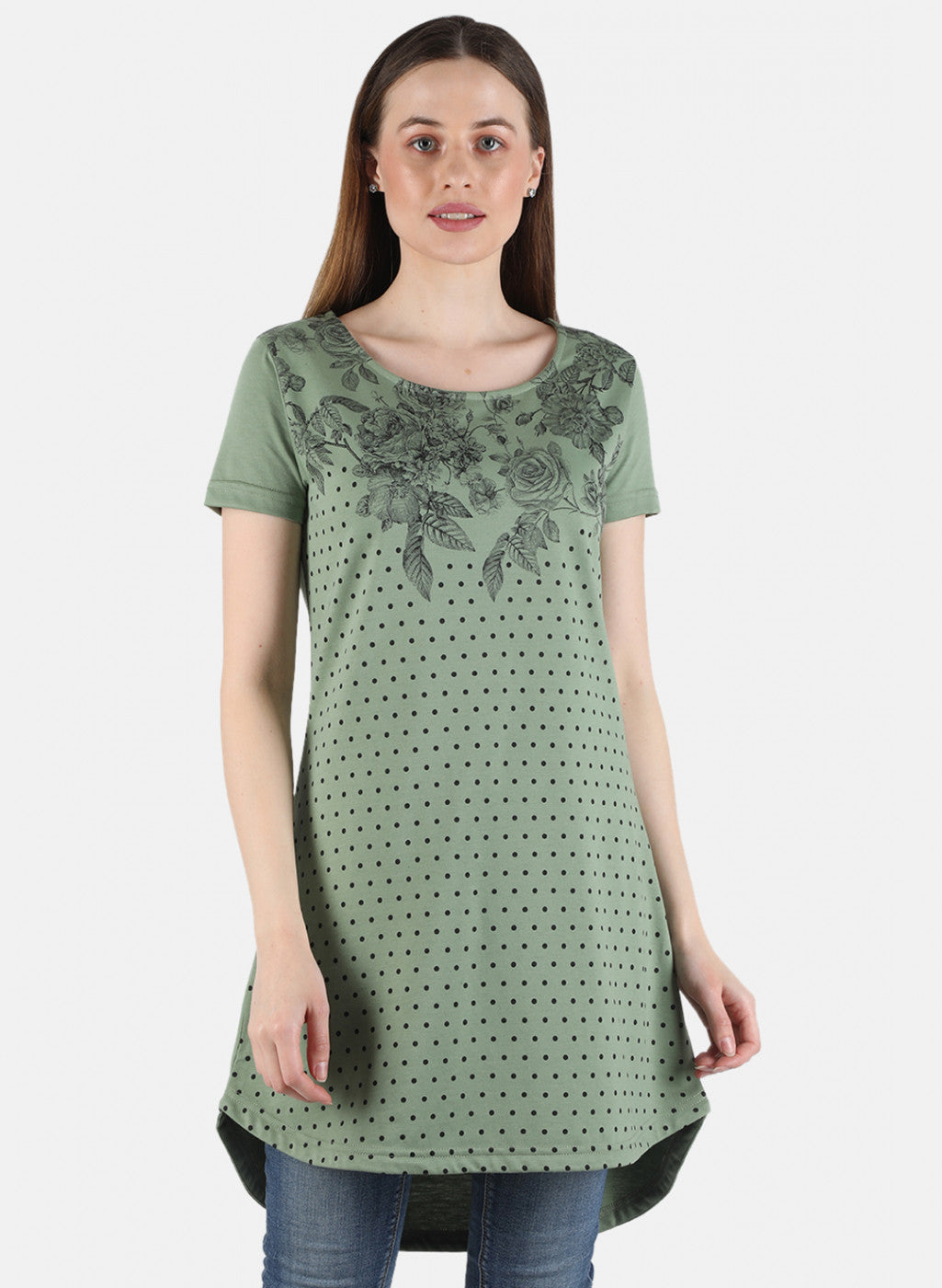 Women Olive Printed Top