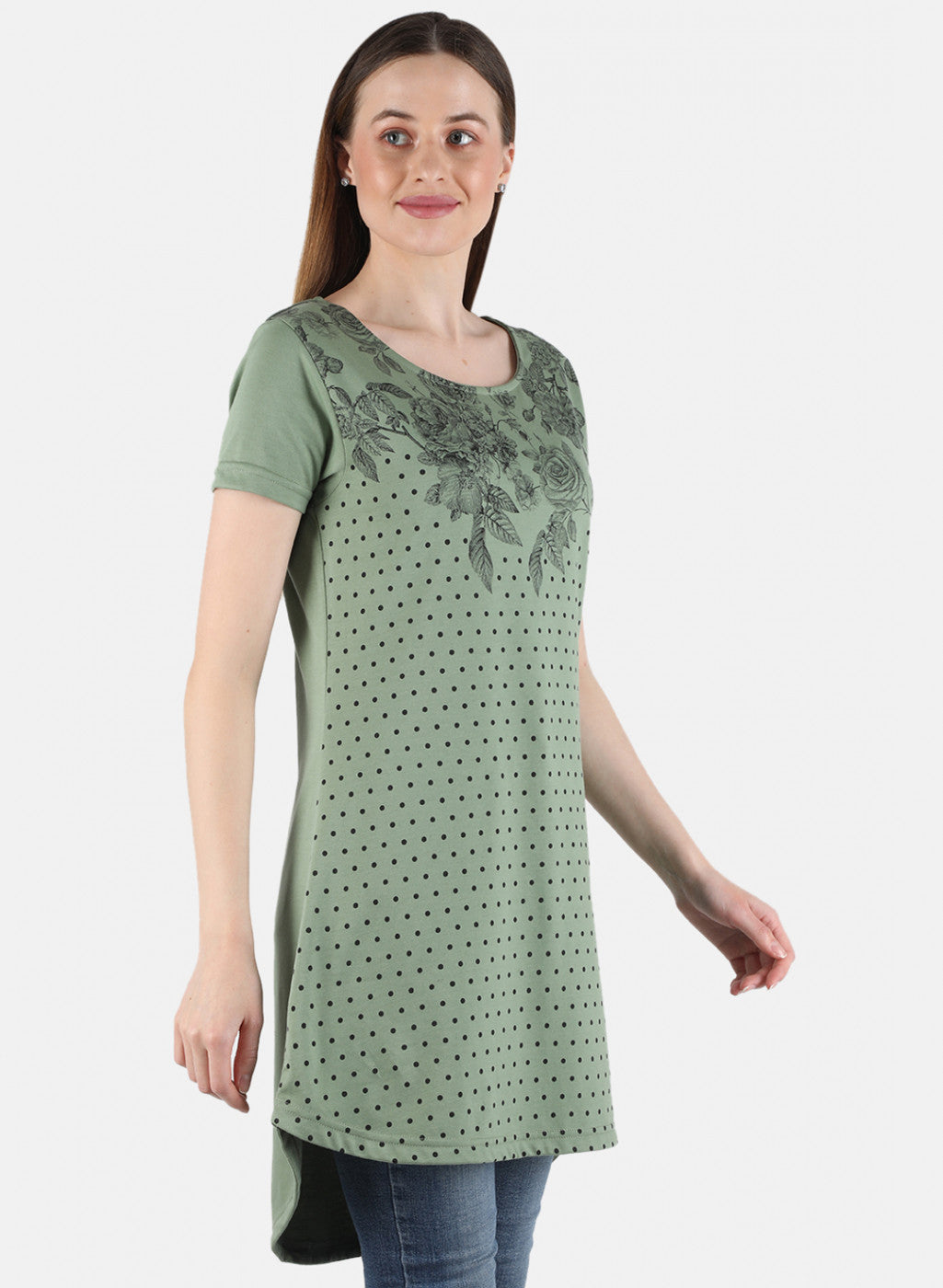 Women Olive Printed Top