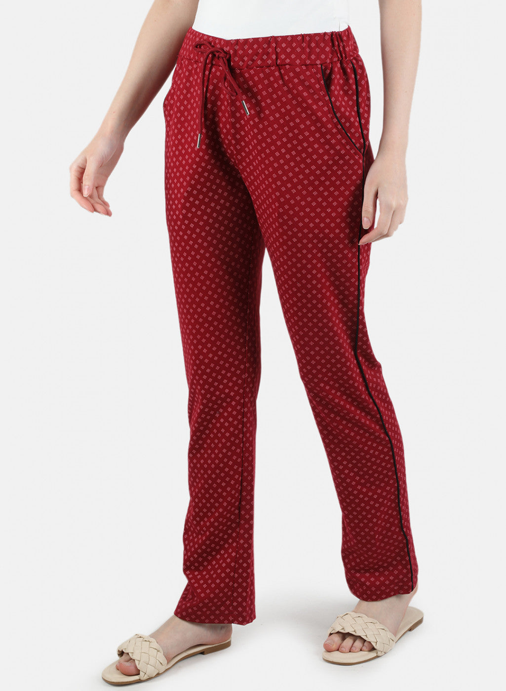 Women Maroon Regular Fit Lower