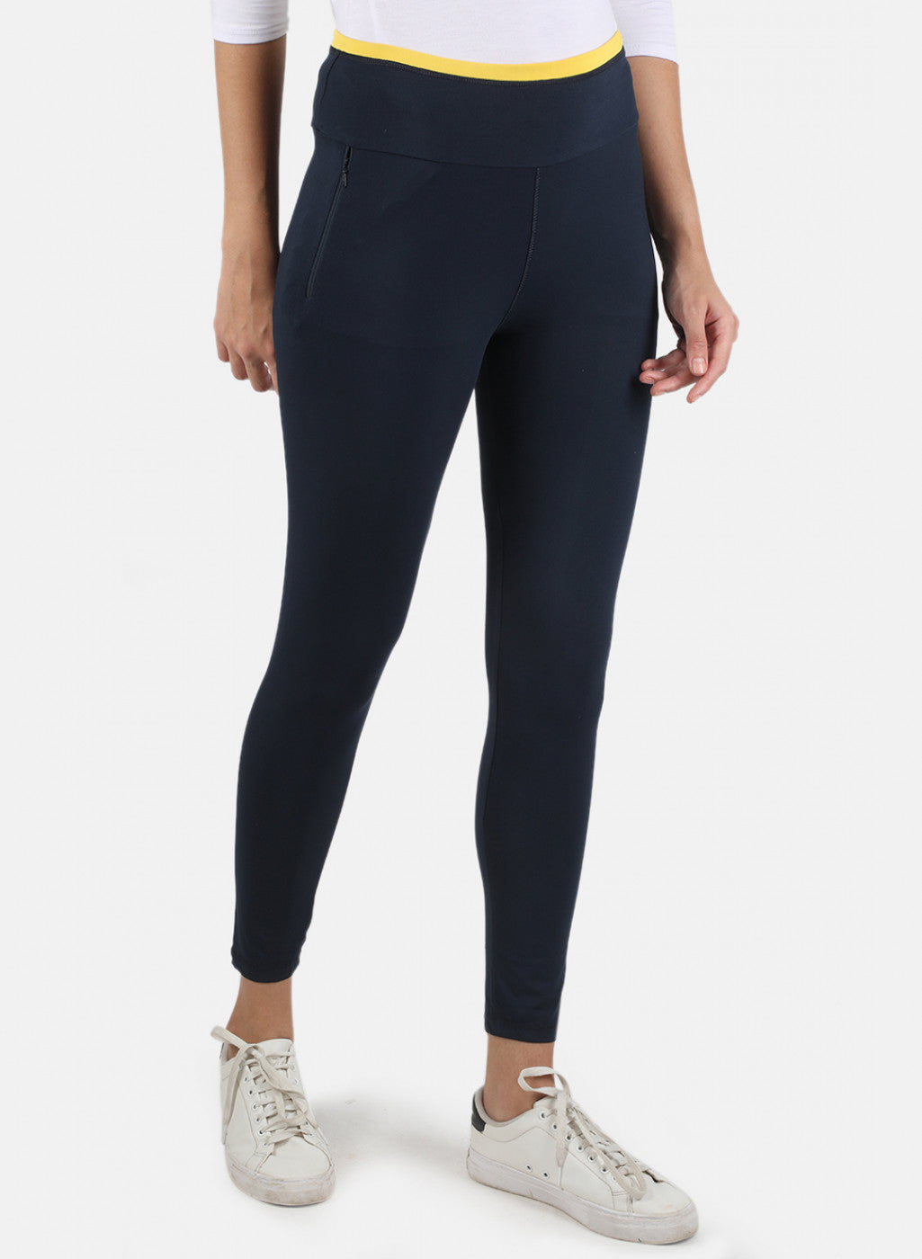 Women Navy Blue Printed Jegging