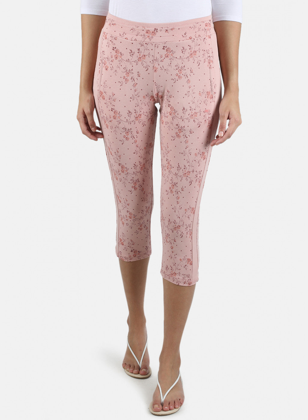 Women Pink Printed Capri