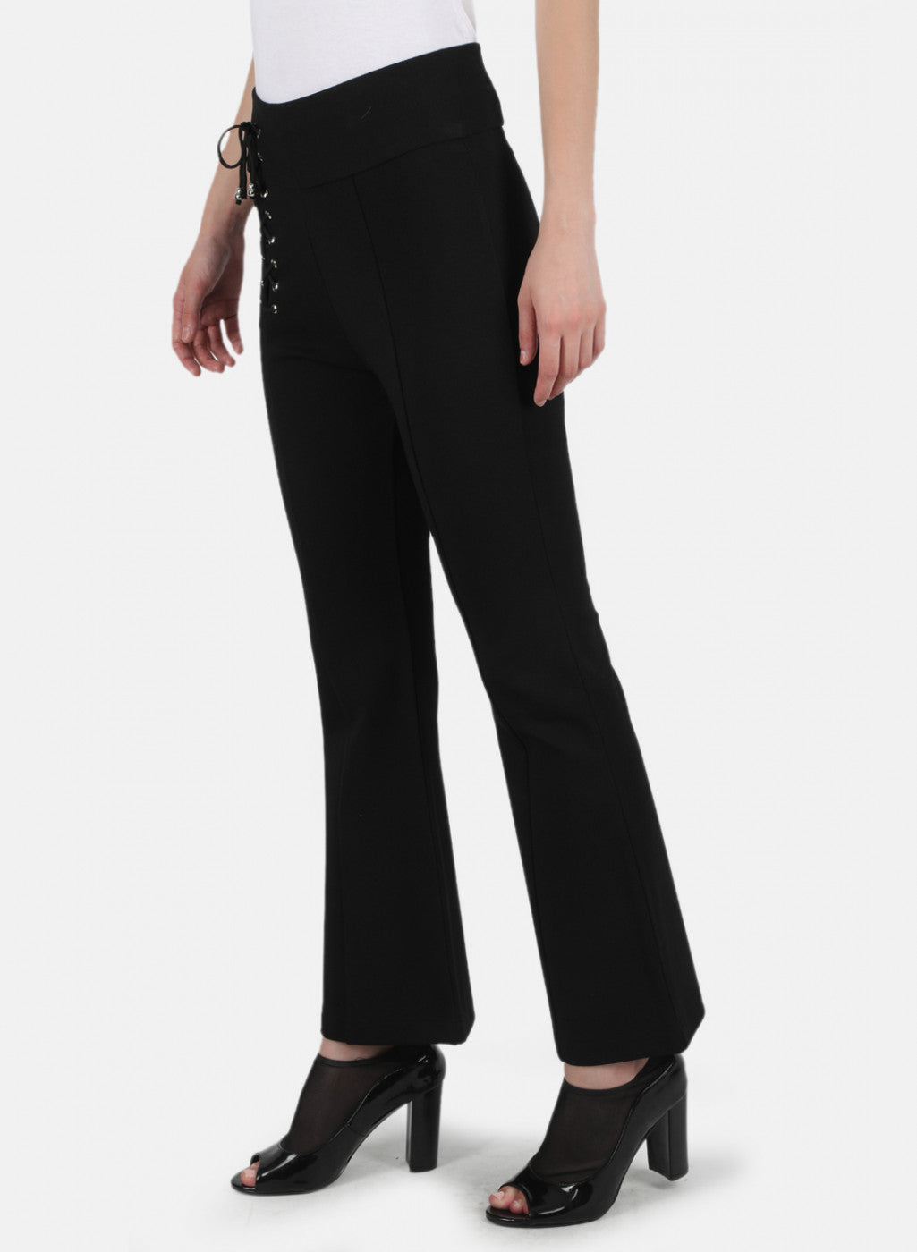 Women Black Plain Jegging