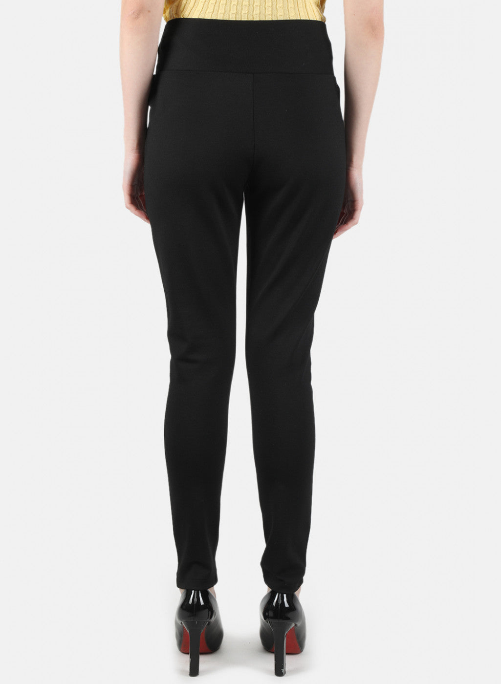 Women Black Plain Jegging