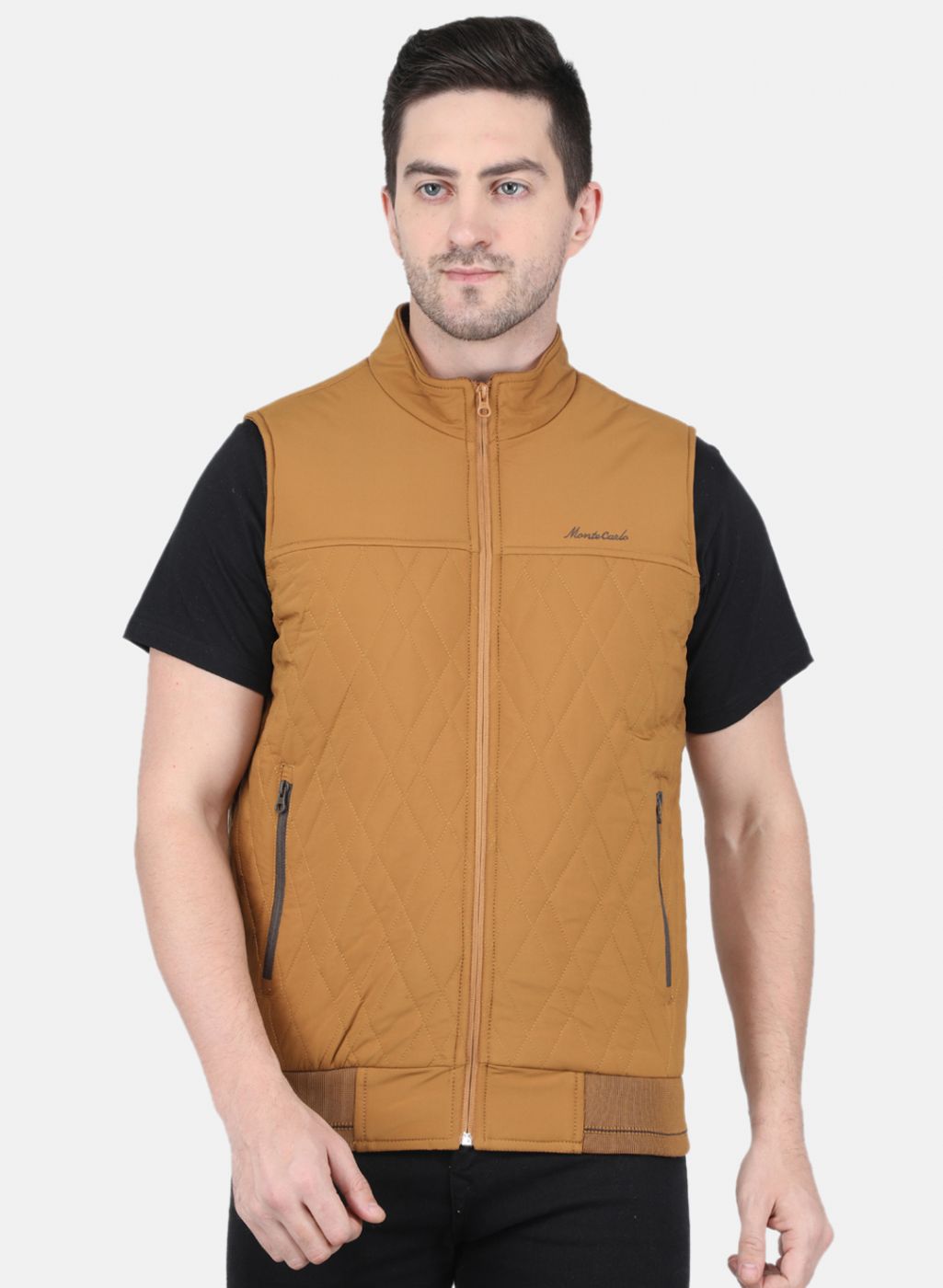 Men Brown Solid Jacket